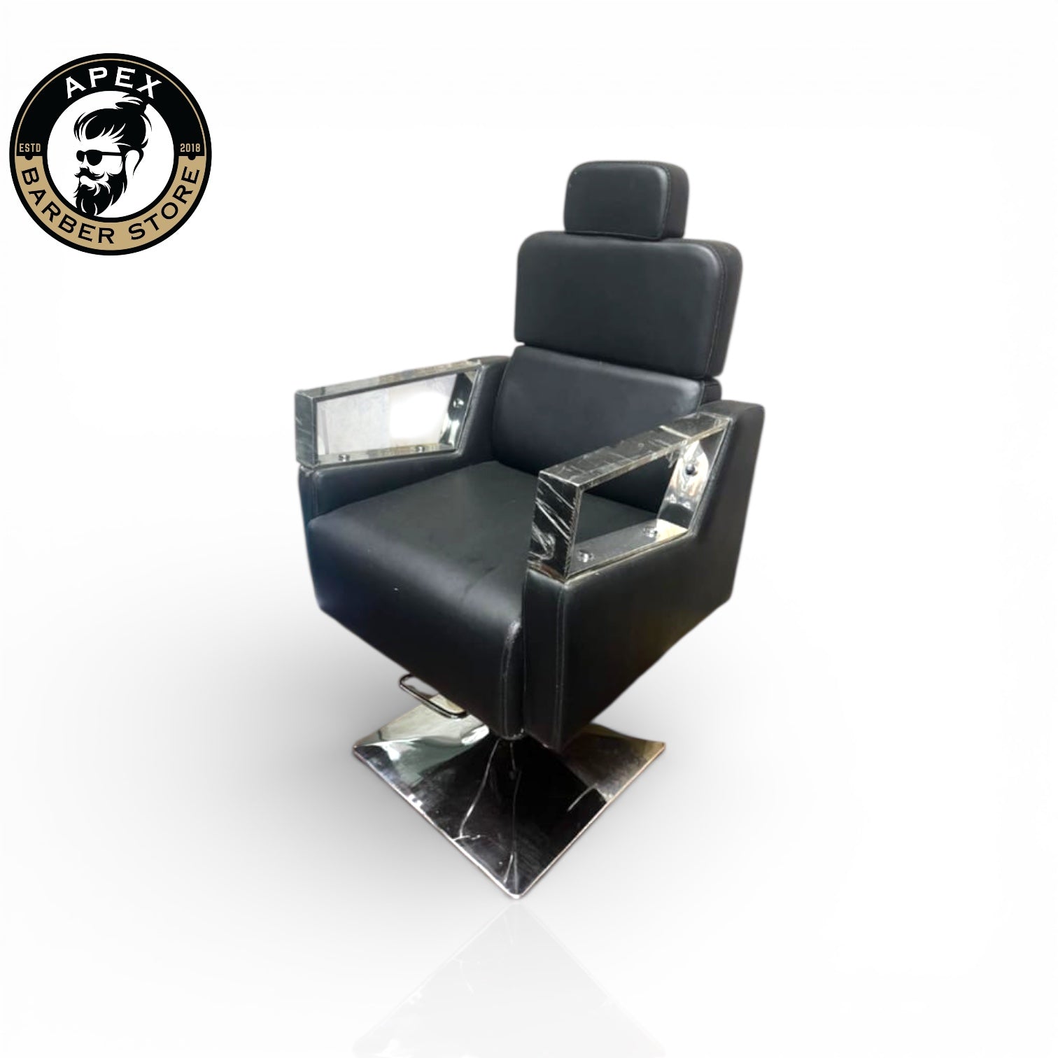 Professional Salon Barber Chair with Hydraulic Lift & Headrest – Black