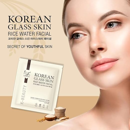 FYC Professional 9 Steps Korean Glass Skin Rice Water Facial Kit - 183 g