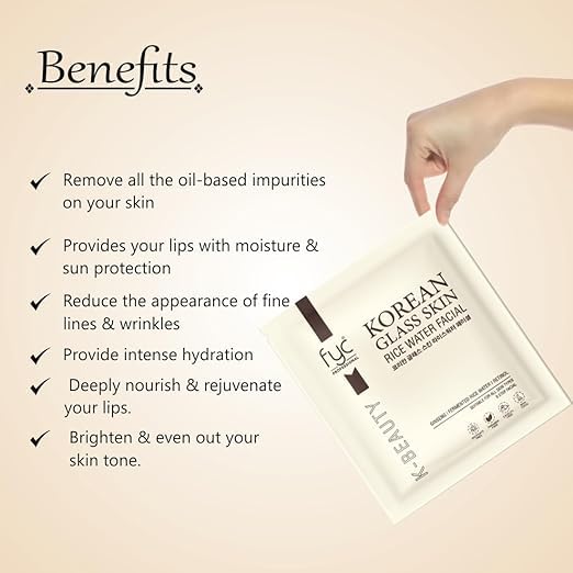 FYC Professional 9 Steps Korean Glass Skin Rice Water Facial Kit - 183 g