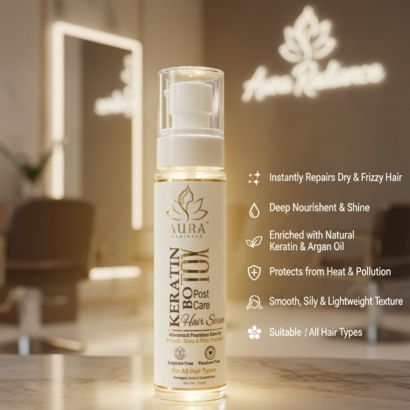 Aura radiance Professional Keratin Botox post care Hair Serum For All types of Hair 120ml