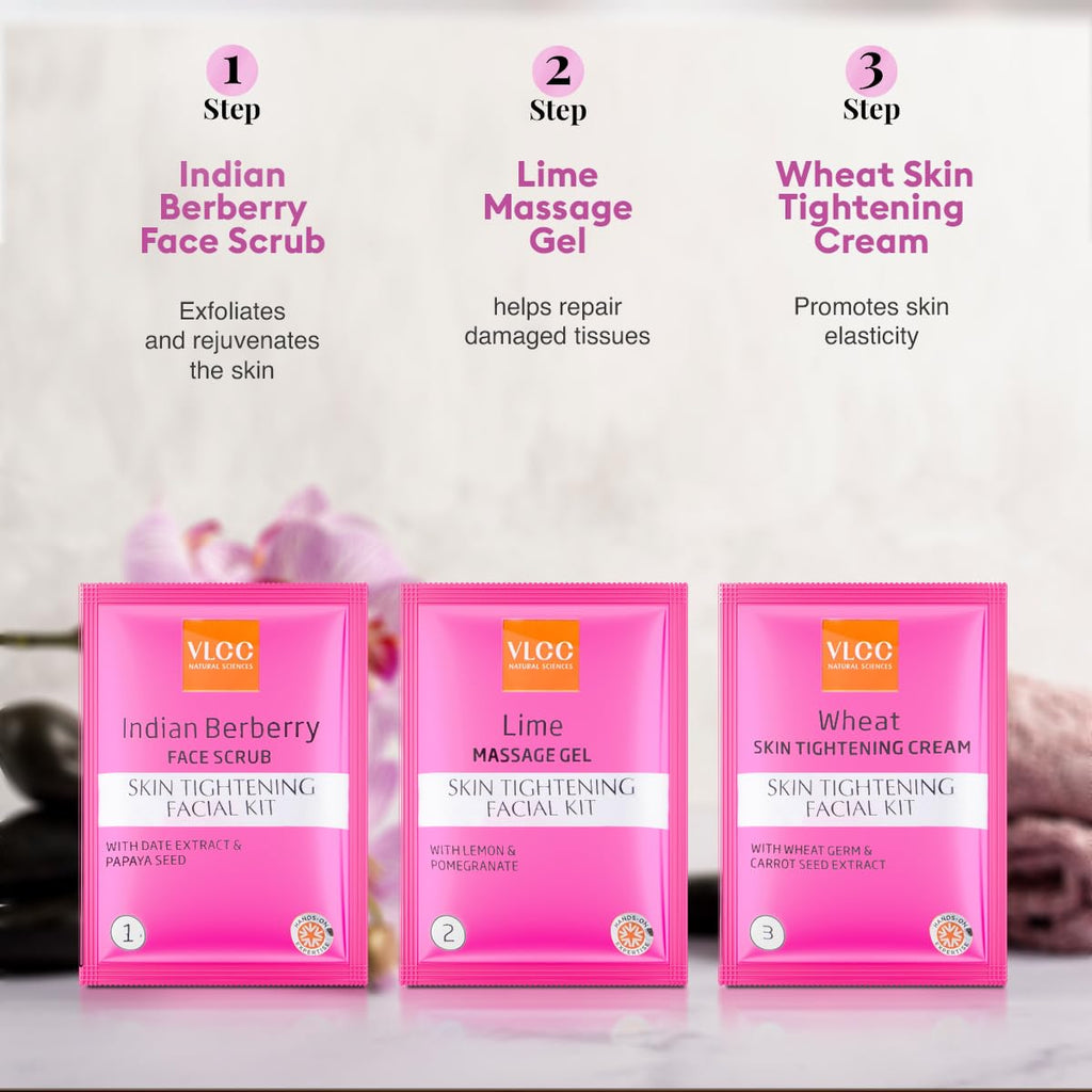 VLCC Skin Tightening Facial Kit (6 Facials) - 240g + 12ml