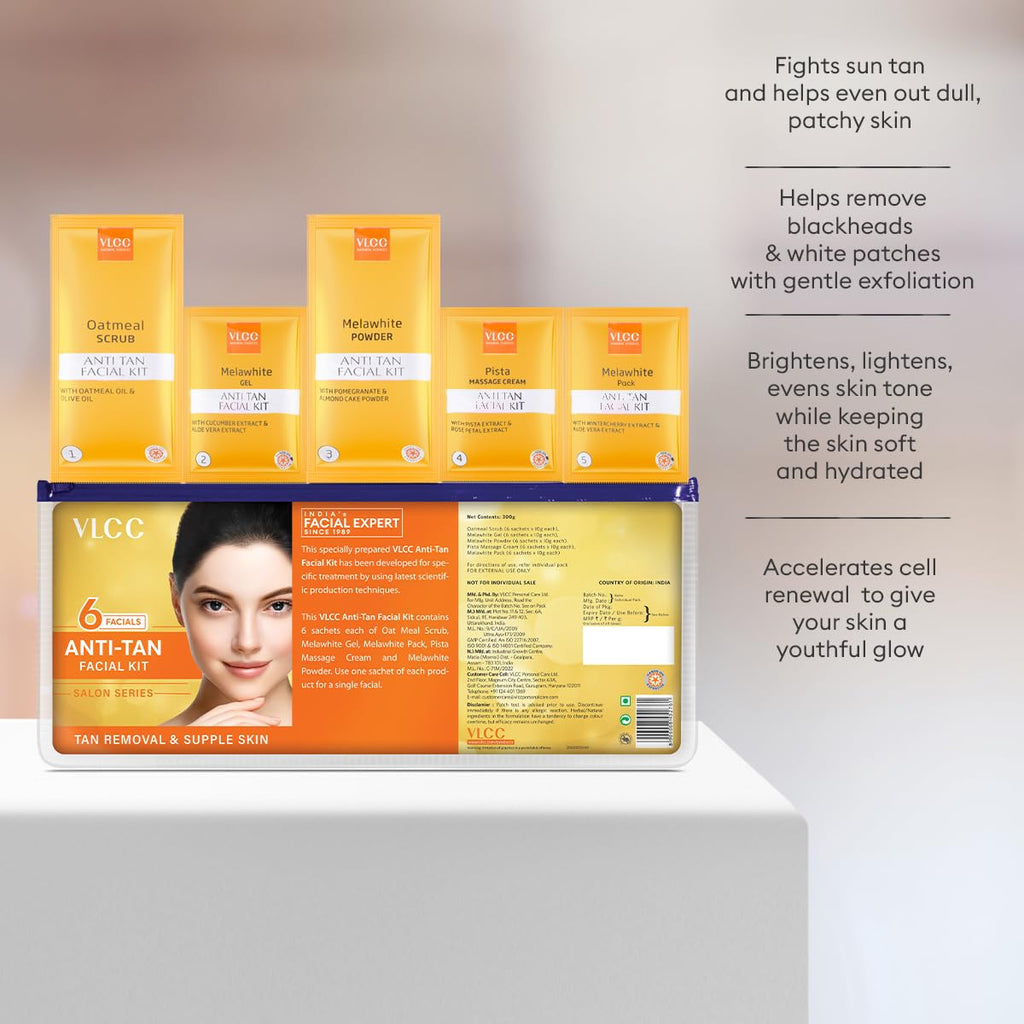 VLCC Salon Series Anti Tan Facial Kit ( 6 Facials ) - 300g