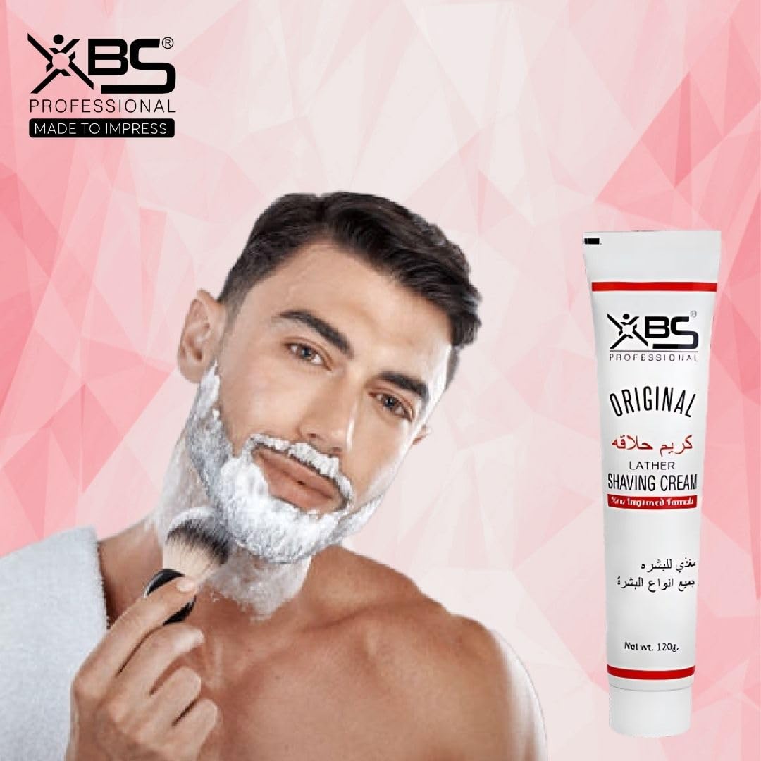 Xbs Leather Shaving Cream smooth Hydrating Formula for Men | 120ml (Pack of 2)