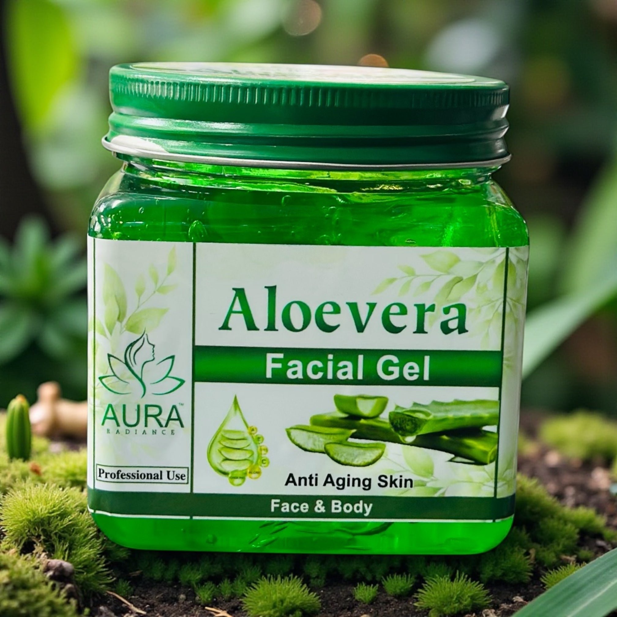 Aura Radiance Aloevera facial gel face and body 380ml
