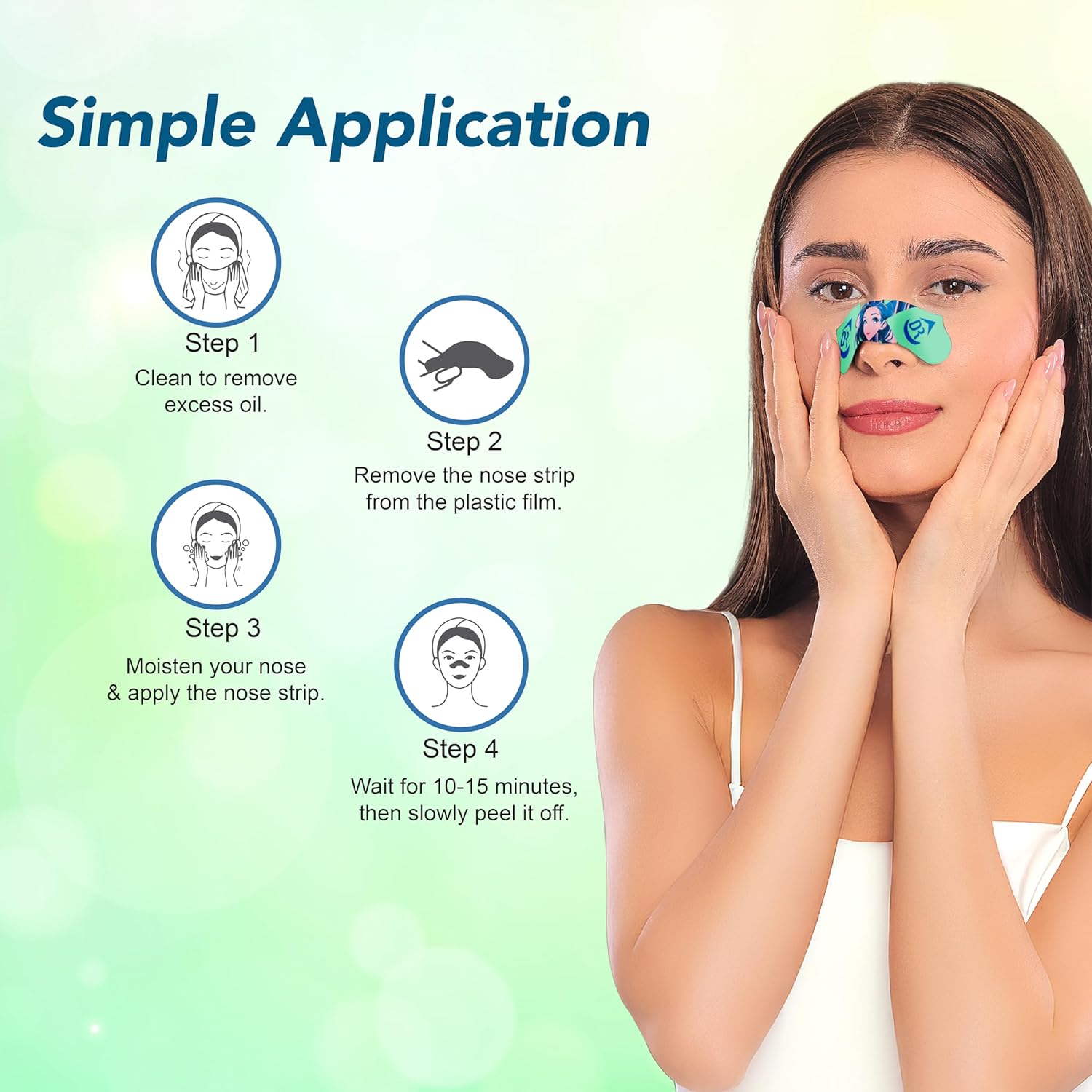 DR.RASHEL Korean Nose Pore Strips | With 1% ceramides and Rice Water| Deep Cleansing | Pore Tightening | Blackhead Removal | 10 Strips