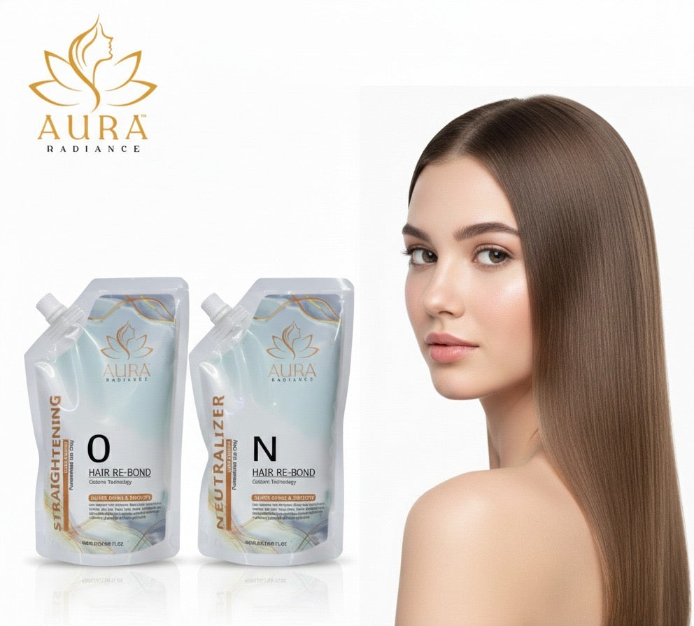 Aura radiance hair Straightening & Neutraliser Cream With cationic technology 900ml