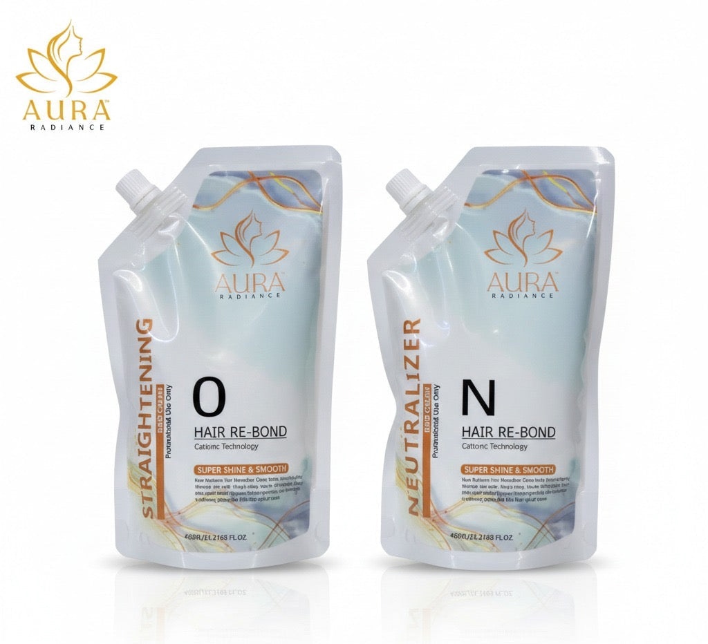 Aura radiance hair Straightening & Neutraliser Cream With cationic technology 900ml