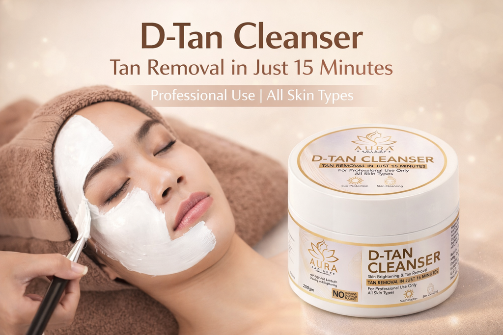 Aura Radiance Professional D tan Cleanser For instant brightening and Glowing Skin Tan removal (200 g)