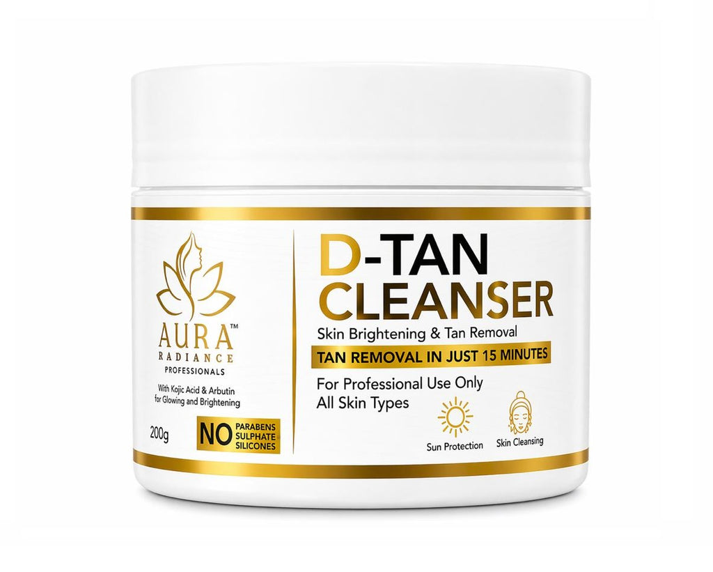 Aura Radiance Professional D tan Cleanser For instant brightening and Glowing Skin Tan removal (200 g)