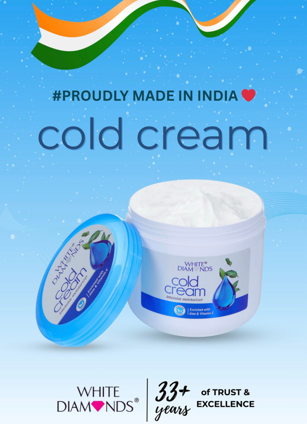 White Diamonds Cold Cream enriched with aloevera and vitamin E 800gm