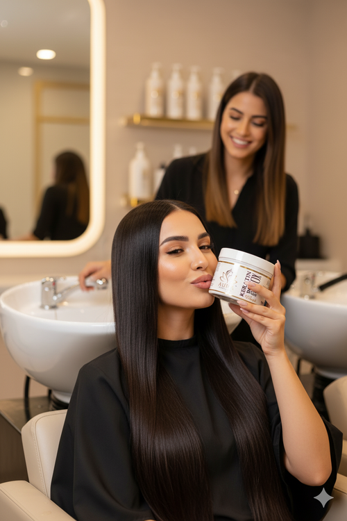 Aura radiance Professional keratin botox post care hair Mask sulphate or paraben free (500 ml)