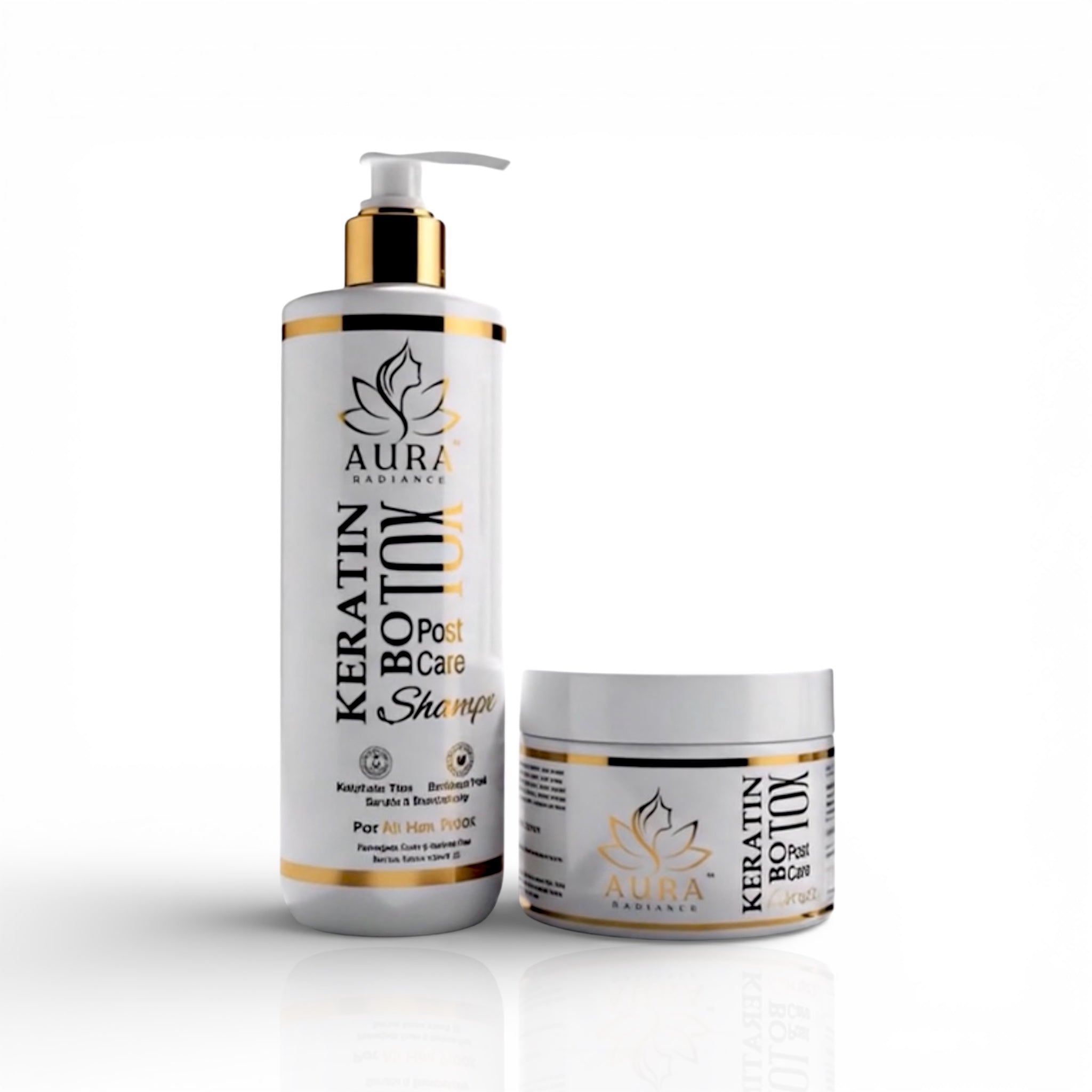 Aura radiance Keratin Botox Post Care Hair shampoo and mask Sulphate / paraben free All types of hair 500’ml each