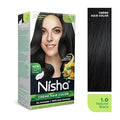 Nisha cream permanent hair color superior quality no ammonia cream formula permanent Fashion Highlights and rich bright long-lasting colour Natural Black (pack of 2)
