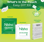 Nisha Creme Hair Color Pouch 40 gm ,Natural Black (Pack OF 10 ) , Natural Black