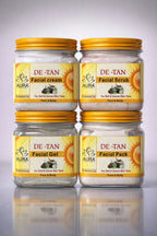 aura radiance professional de tan facial kit pack of 4 men and women 1520gm