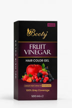Booty Fruit Vinegar Hair Color Gel, Black  500ml x 2