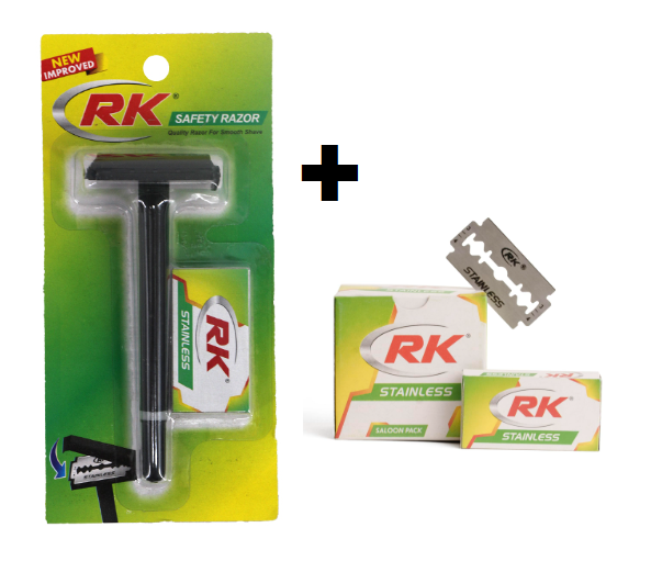 RK shaving razor with 50 pc RK balde box