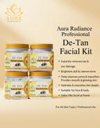 aura radiance professional de tan facial kit pack of 4 men and women 1520gm