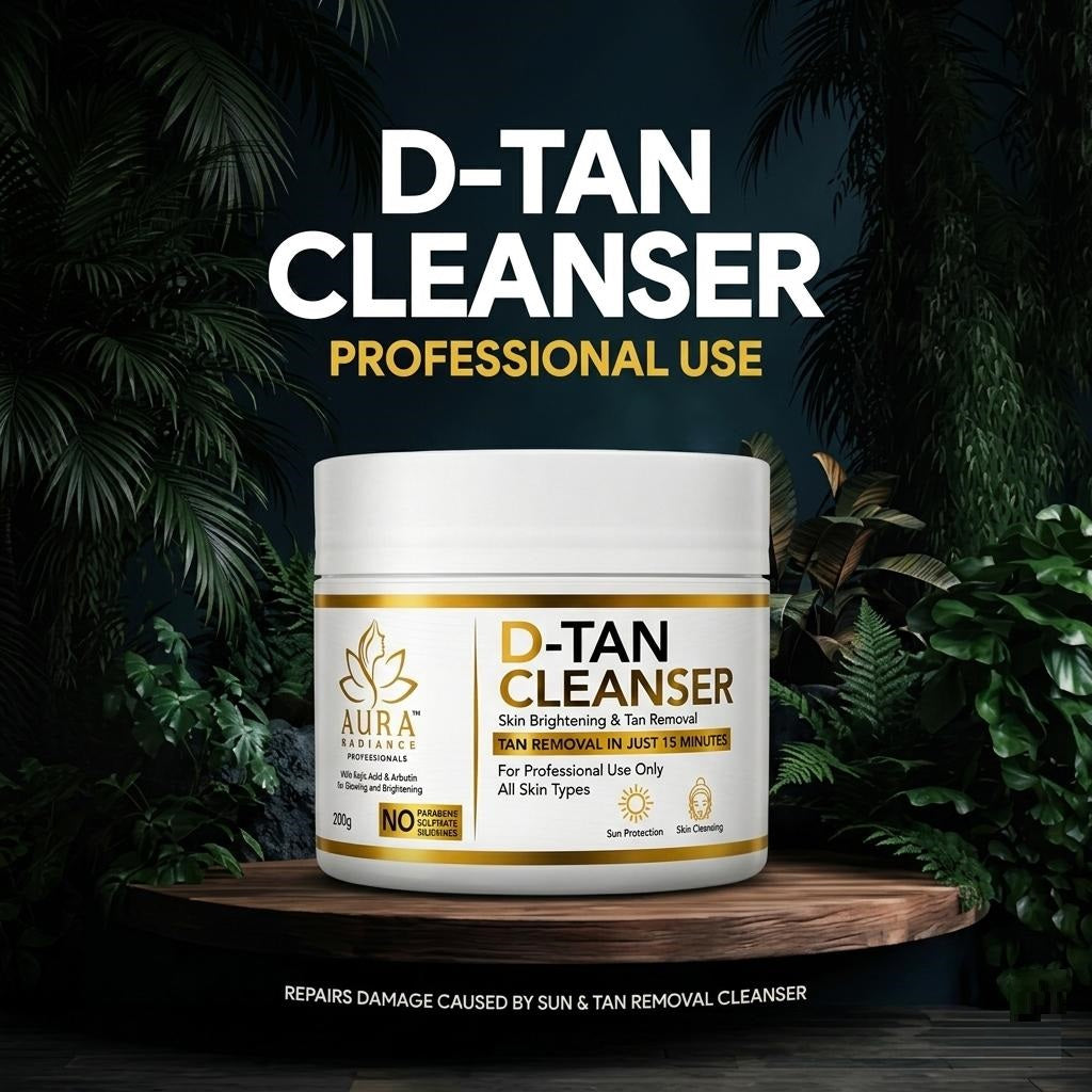 Aura Radiance Professional D tan Cleanser For instant brightening and Glowing Skin Tan removal (200 g)