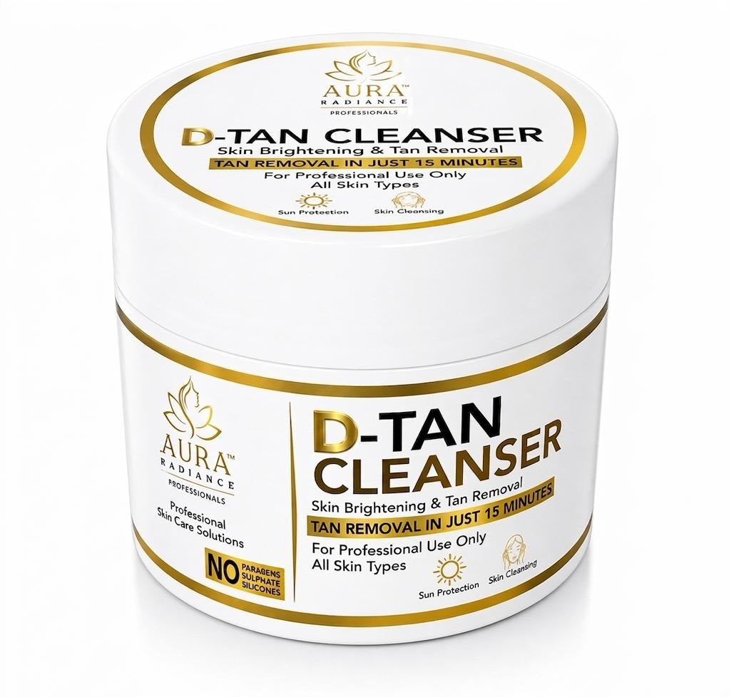 Aura Radiance Professional D tan Cleanser For instant brightening and Glowing Skin Tan removal (200 g)